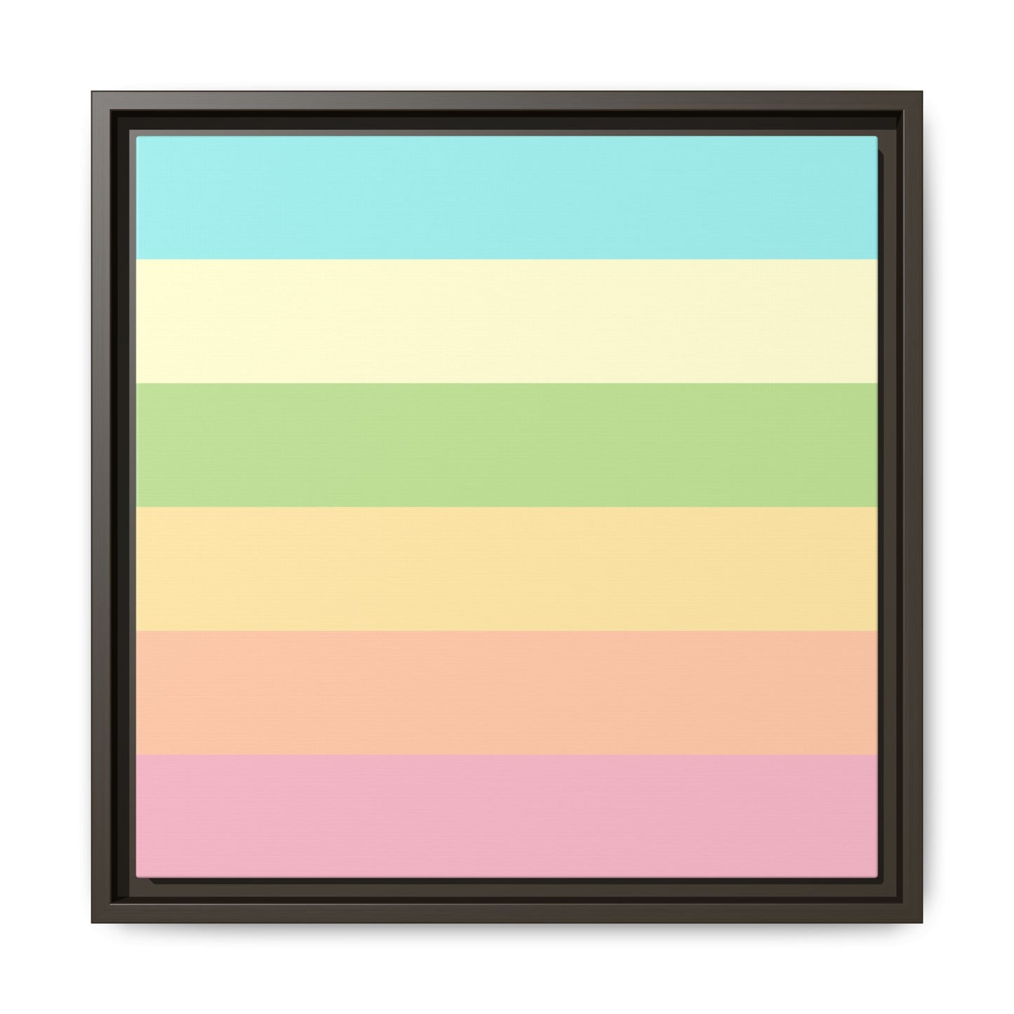 Pastel Stripes - Framed Canvas