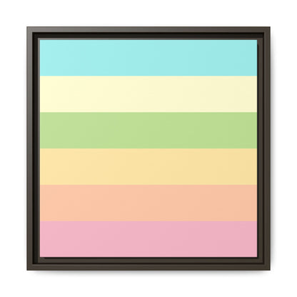 Pastel Stripes - Framed Canvas