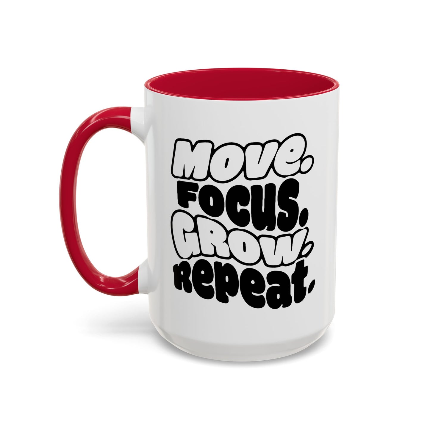 Move. Focus. Grow. Repeat. - Colorful Mug