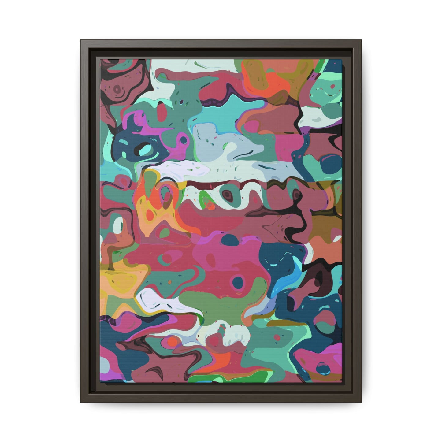 Colorful Abstract Marble - Framed Canvas