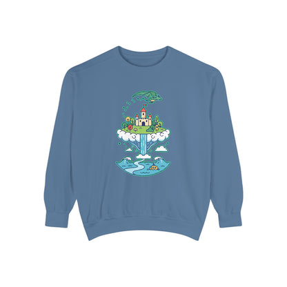 Floating Castle Dragon - Magical Fantasy Island - Sweatshirt
