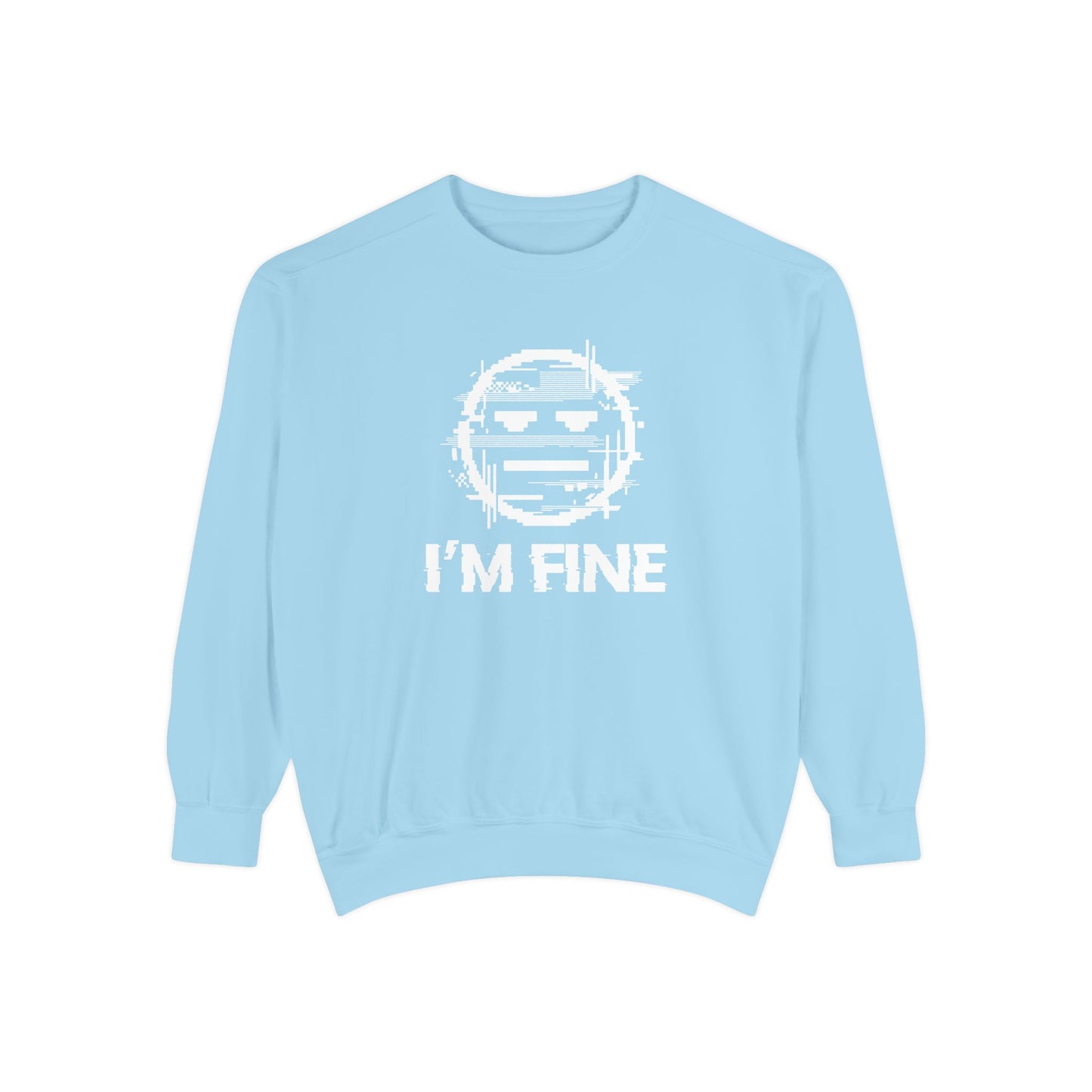 I’m Fine Glitched Smiley - Sweatshirt