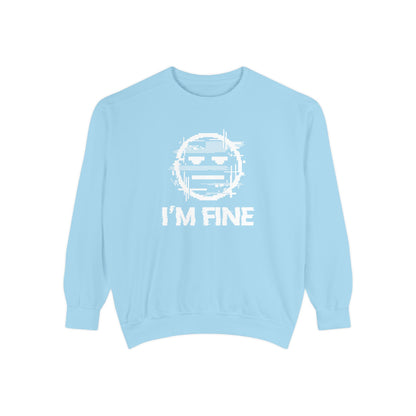 I’m Fine Glitched Smiley - Sweatshirt