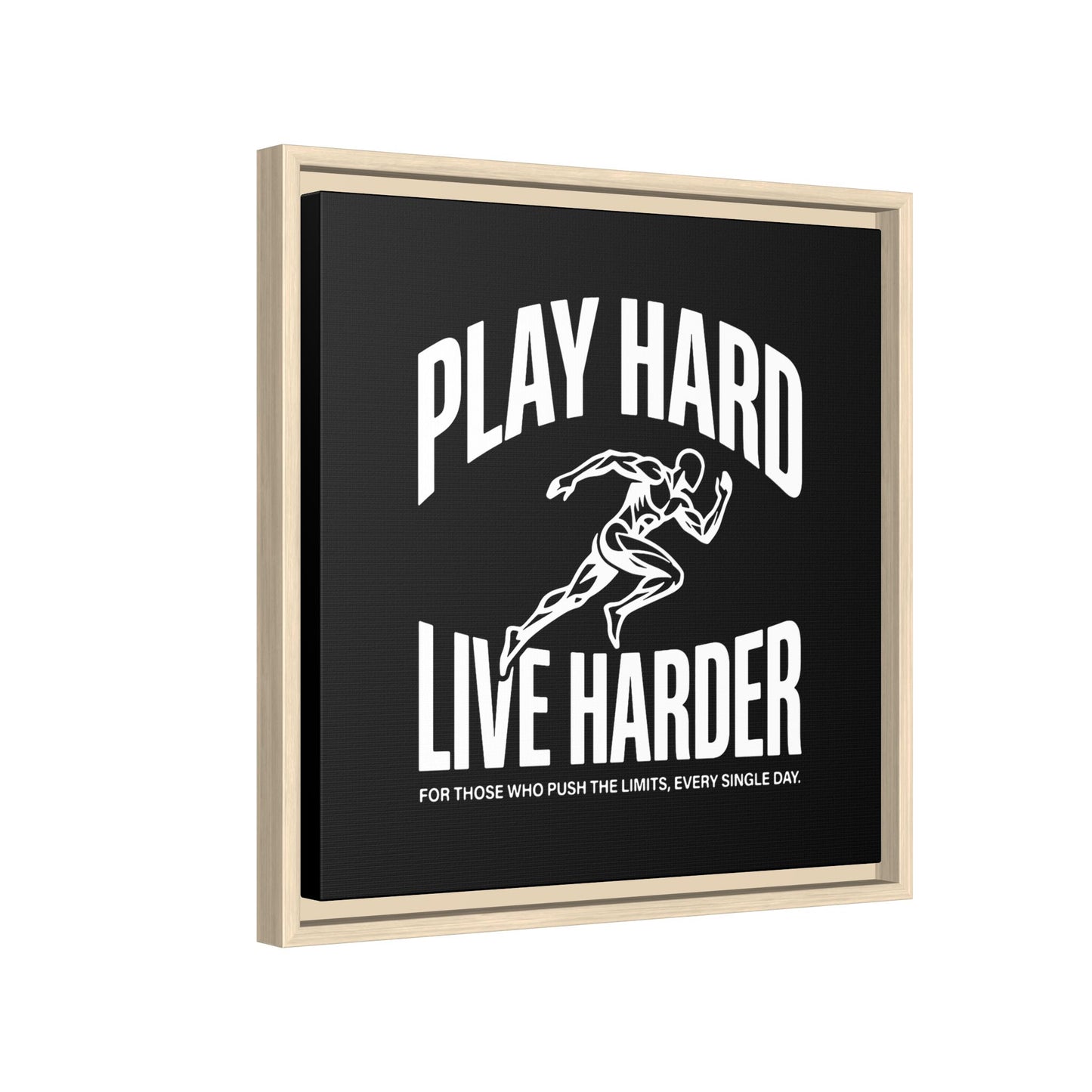 Play Hard / Live Harder - Framed Canvas