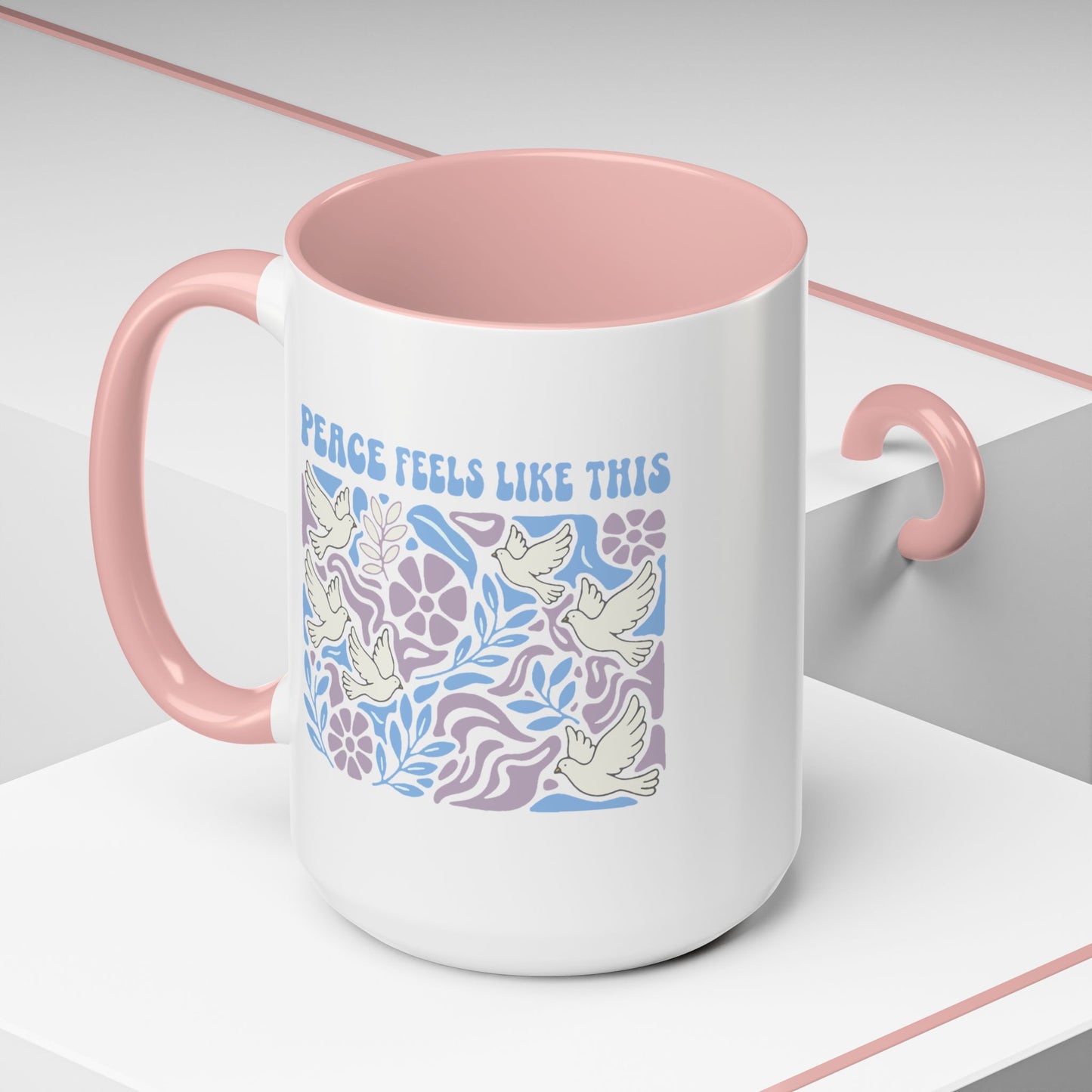 Peace Feels Like This - Color Accent Mug