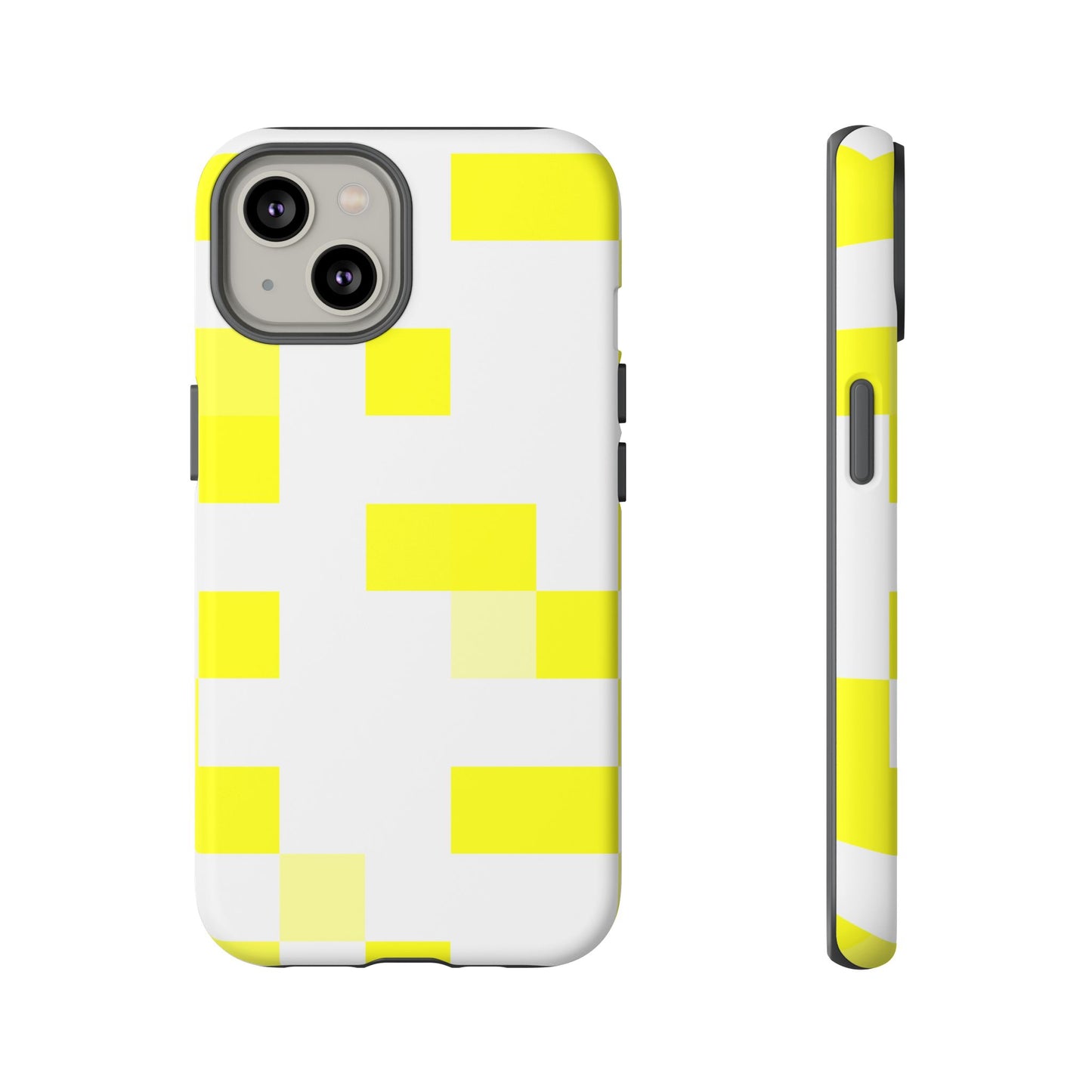 Yellow Pixel Grid -  Phone Case