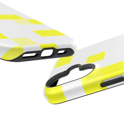 Yellow Pixel Grid -  Magnetic Phone Case