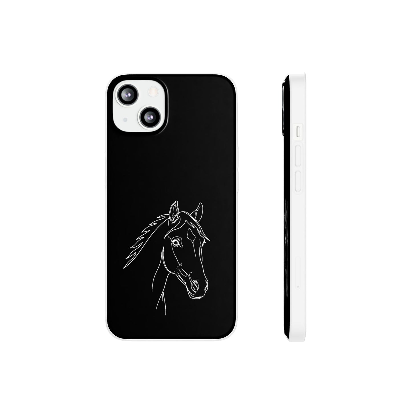 Horse Portrait Sketch - Flexi Phone Case
