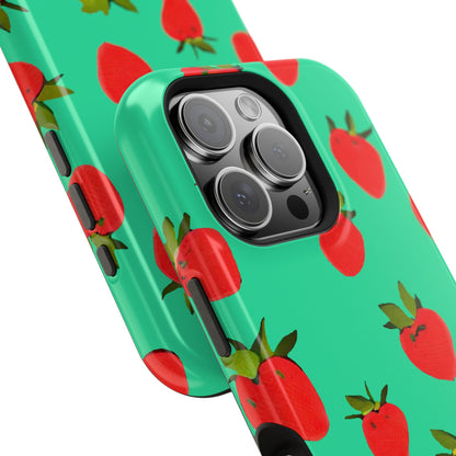 Strawberry Pattern - Magnetic Phone Case