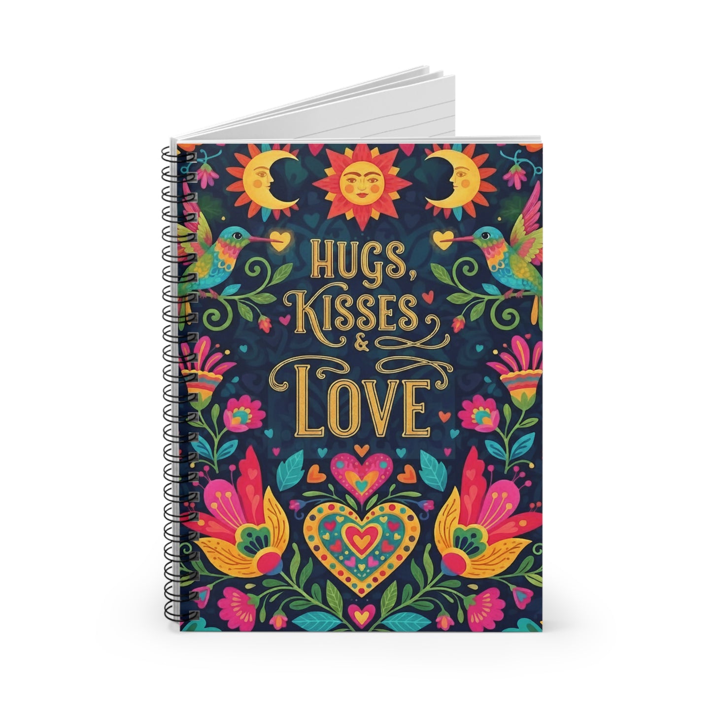 Hugs, Kisses & Love - Spiral Notebook