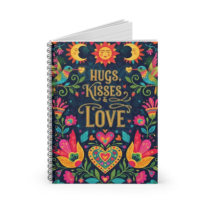 Hugs, Kisses & Love - Spiral Notebook