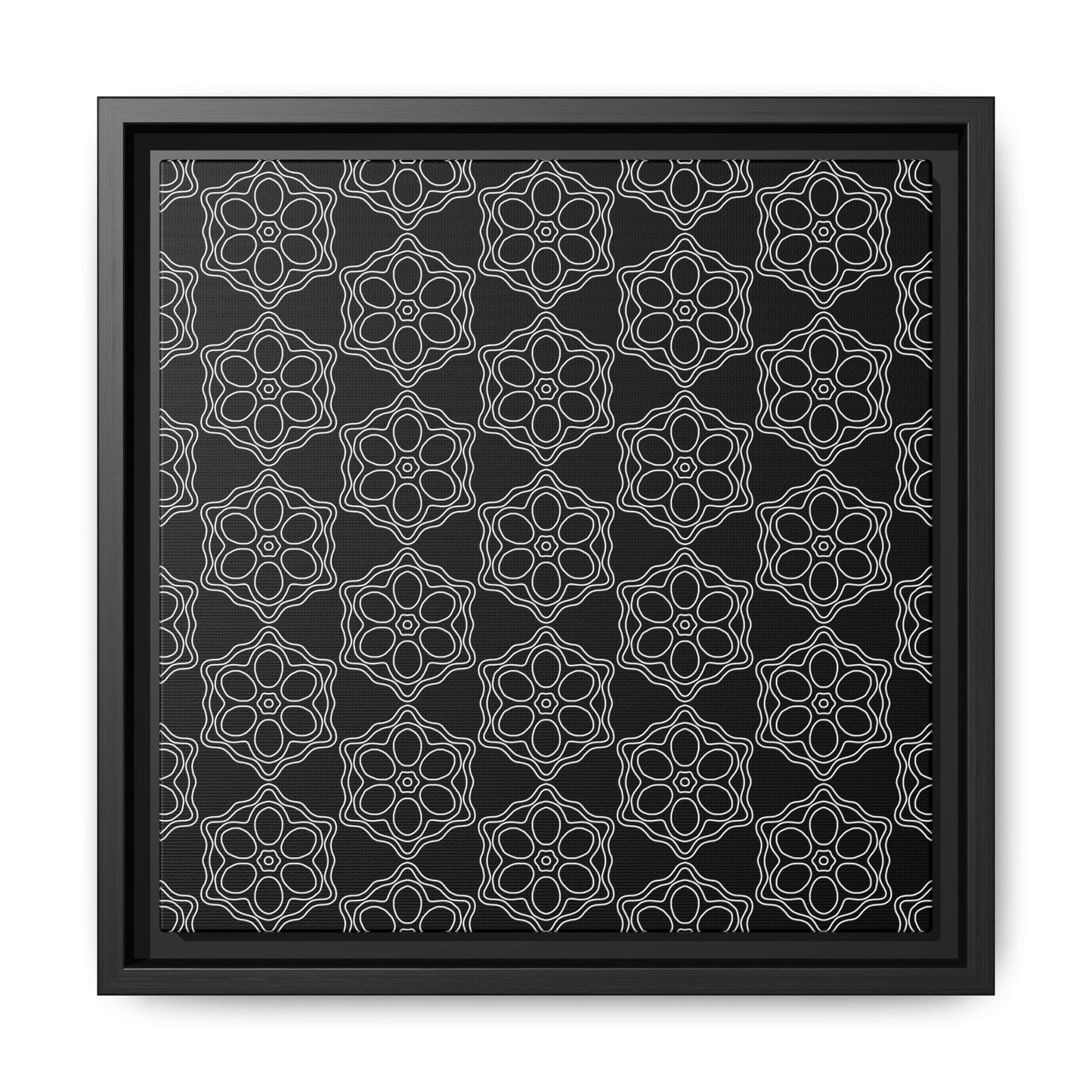 Geometric Sacred Flower - Framed Canvas