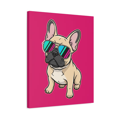 French Bulldog with Sunglasses - Canvas