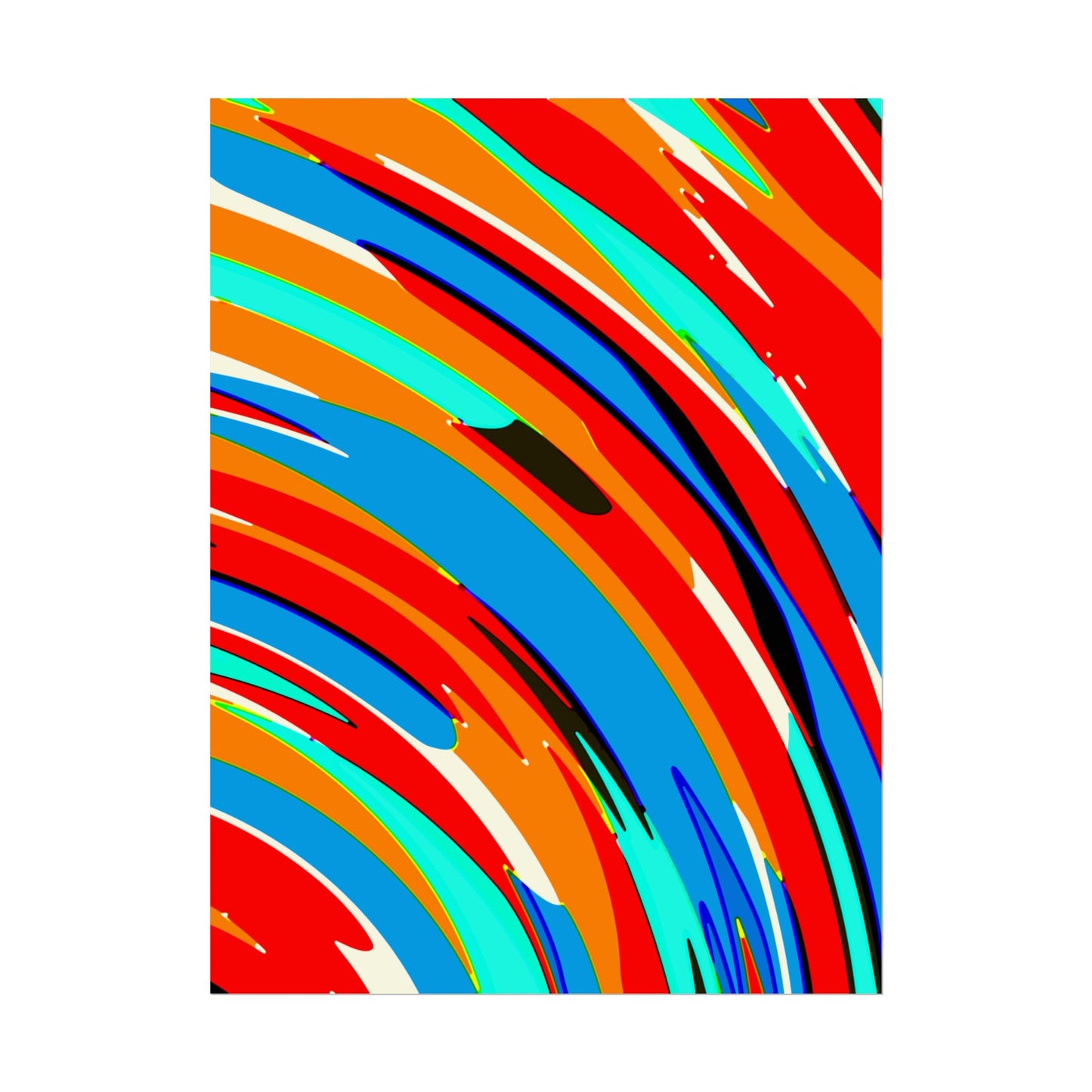 Abstract Rainbow Swirl Arc - Poster