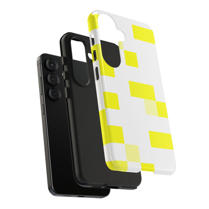 Yellow Pixel Grid -  Phone Case