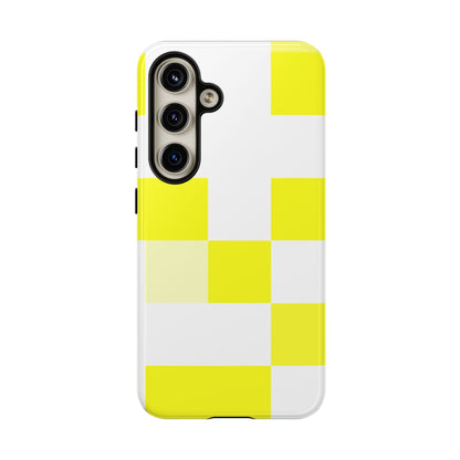Yellow Pixel Grid - Phone Case