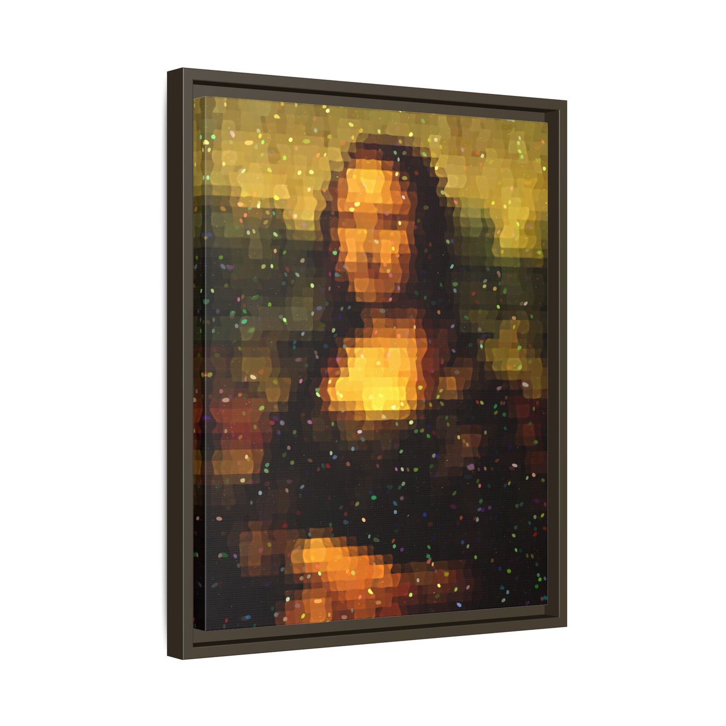 Pixel Muse — Silent Smile - Framed Canvas