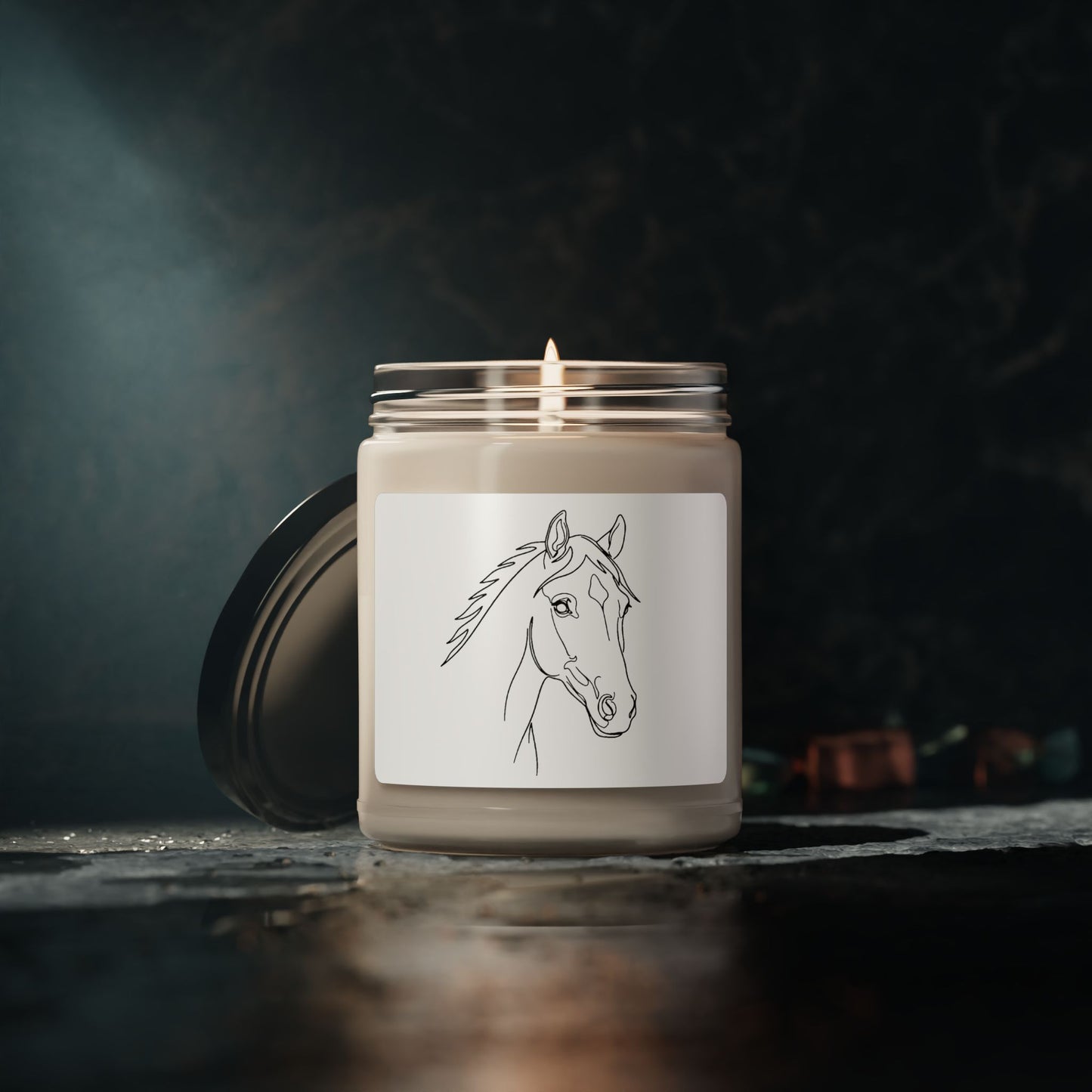 Horse Portrait Sketch - Scented Candle