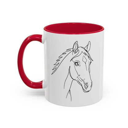 Horse Portrait Sketch - Colorful Mug