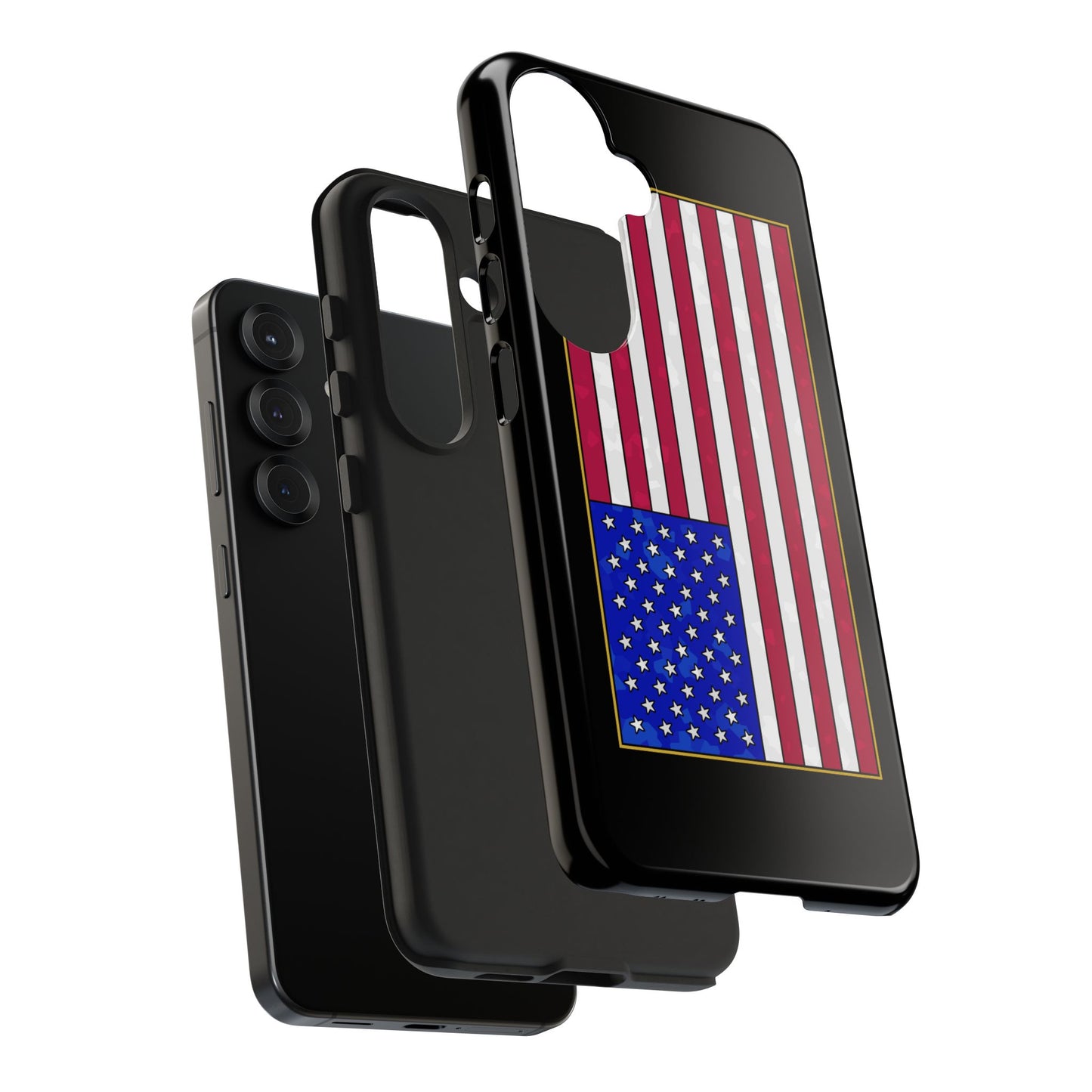 New Glory American Flag (Gold Edge Edition) - Phone Case