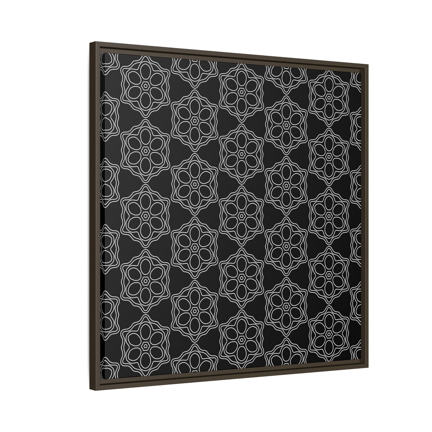 Geometric Sacred Flower - Framed Canvas