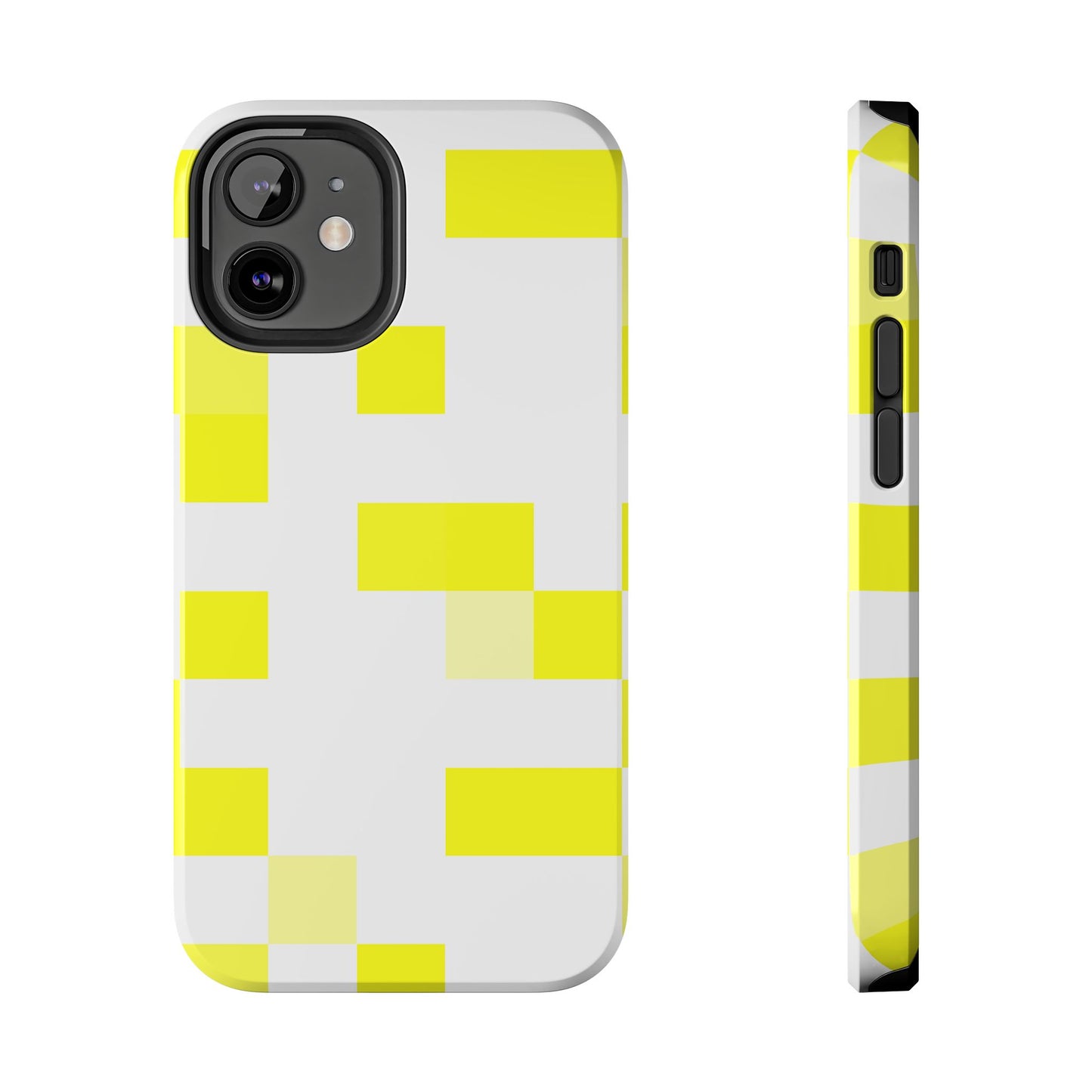 Yellow Pixel Grid -  Phone Case