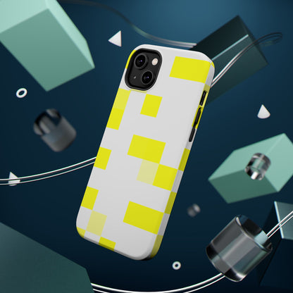 Yellow Pixel Grid -  Magnetic Phone Case
