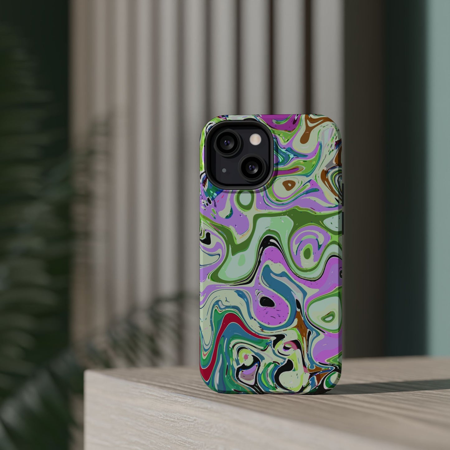 Vibrant Multi‑Color Swirl - Magnetic Phone Case