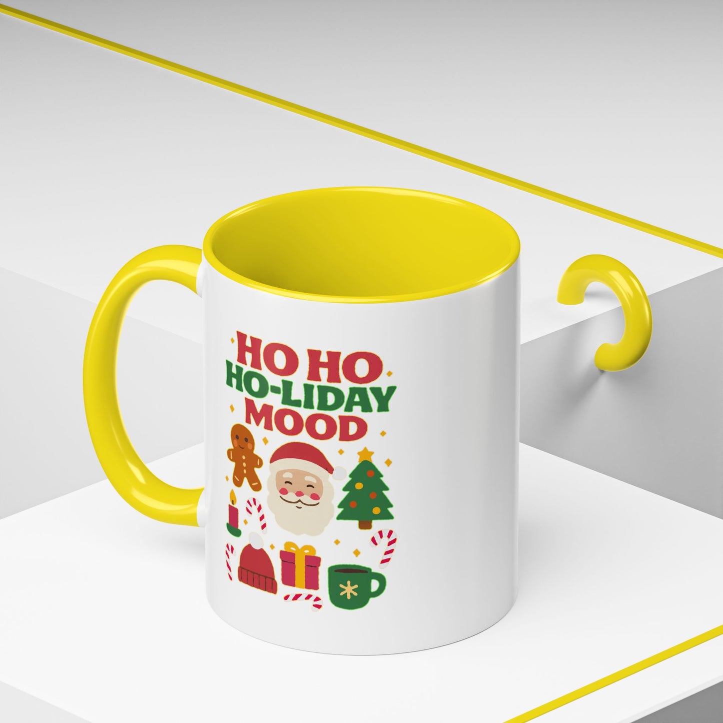 Ho Ho Ho-liday Mood - Color Accent Mug