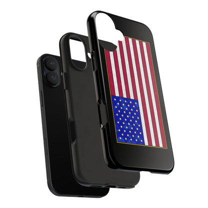New Glory American Flag (Gold Edge Edition) - Phone Case