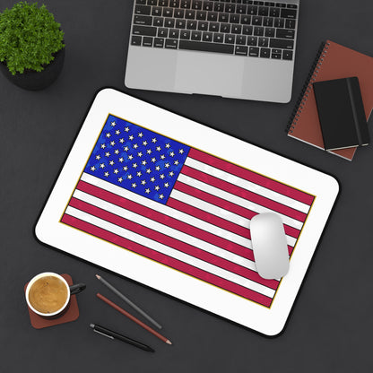 New Glory American Flag (Gold Edge Edition) - Desk Mat