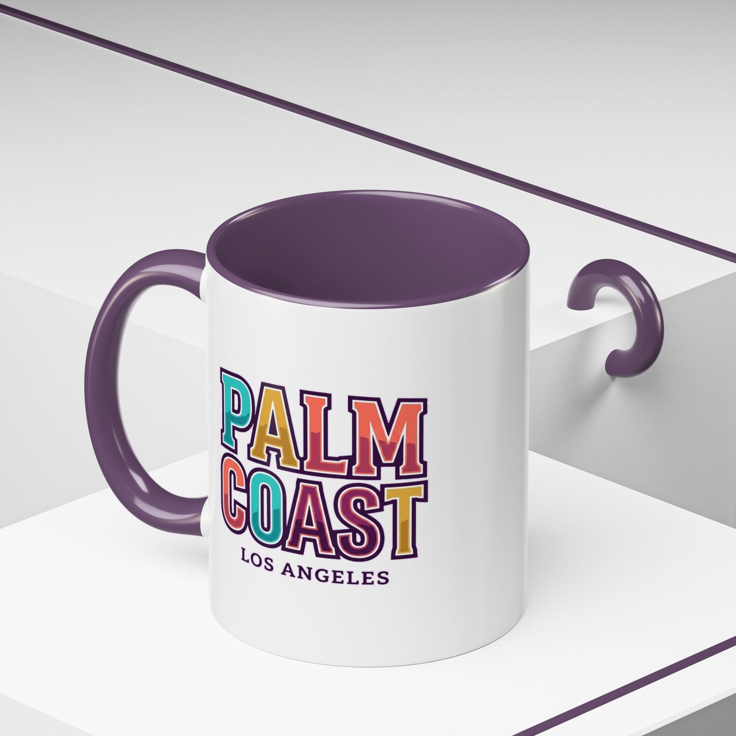 Palm Coast - Los Angeles - Color Accent Mug