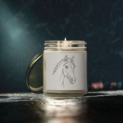 Horse Portrait Sketch - Scented Candle