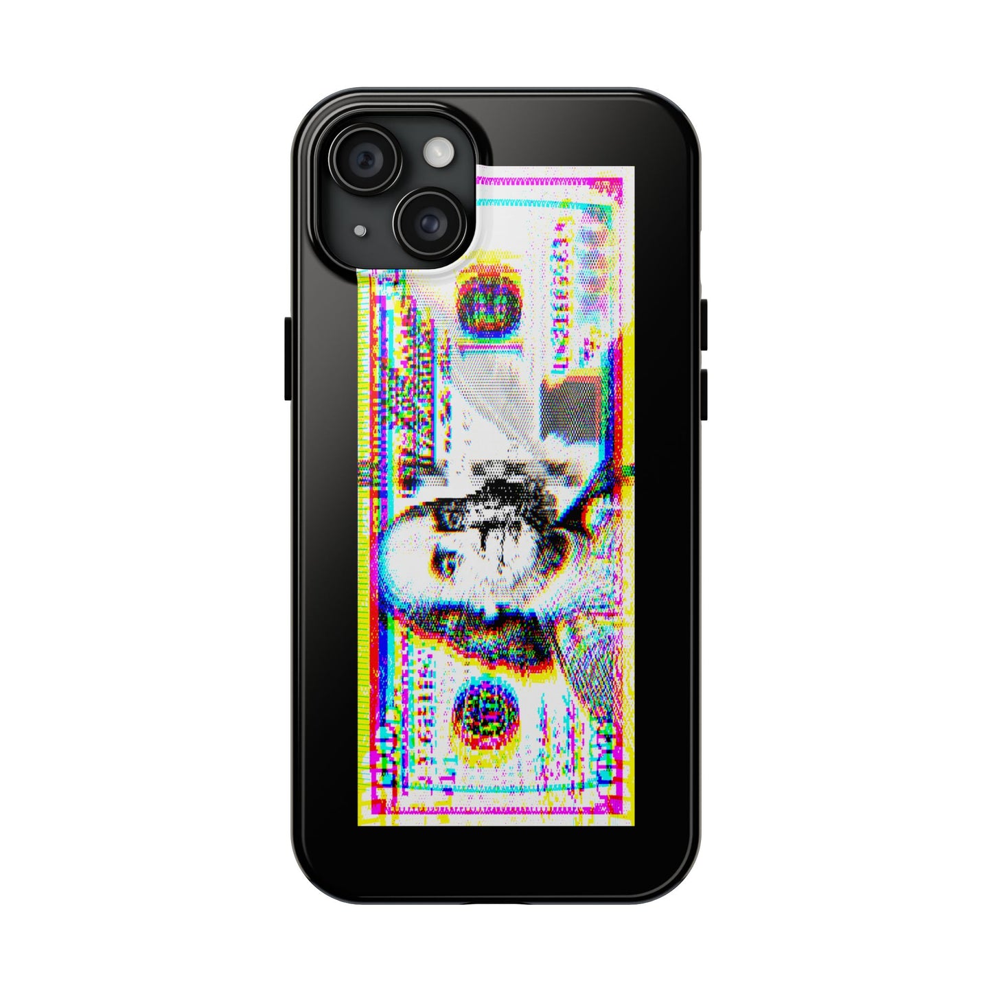 100 Dollars Bill - Neon Color Explosion - Phone Case