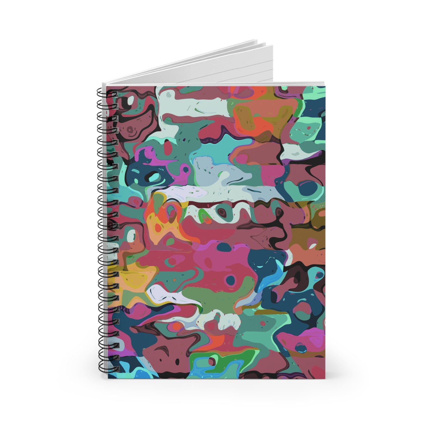 Colorful Abstract Marble - Spiral Notebook
