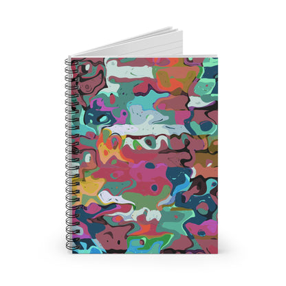 Colorful Abstract Marble - Spiral Notebook