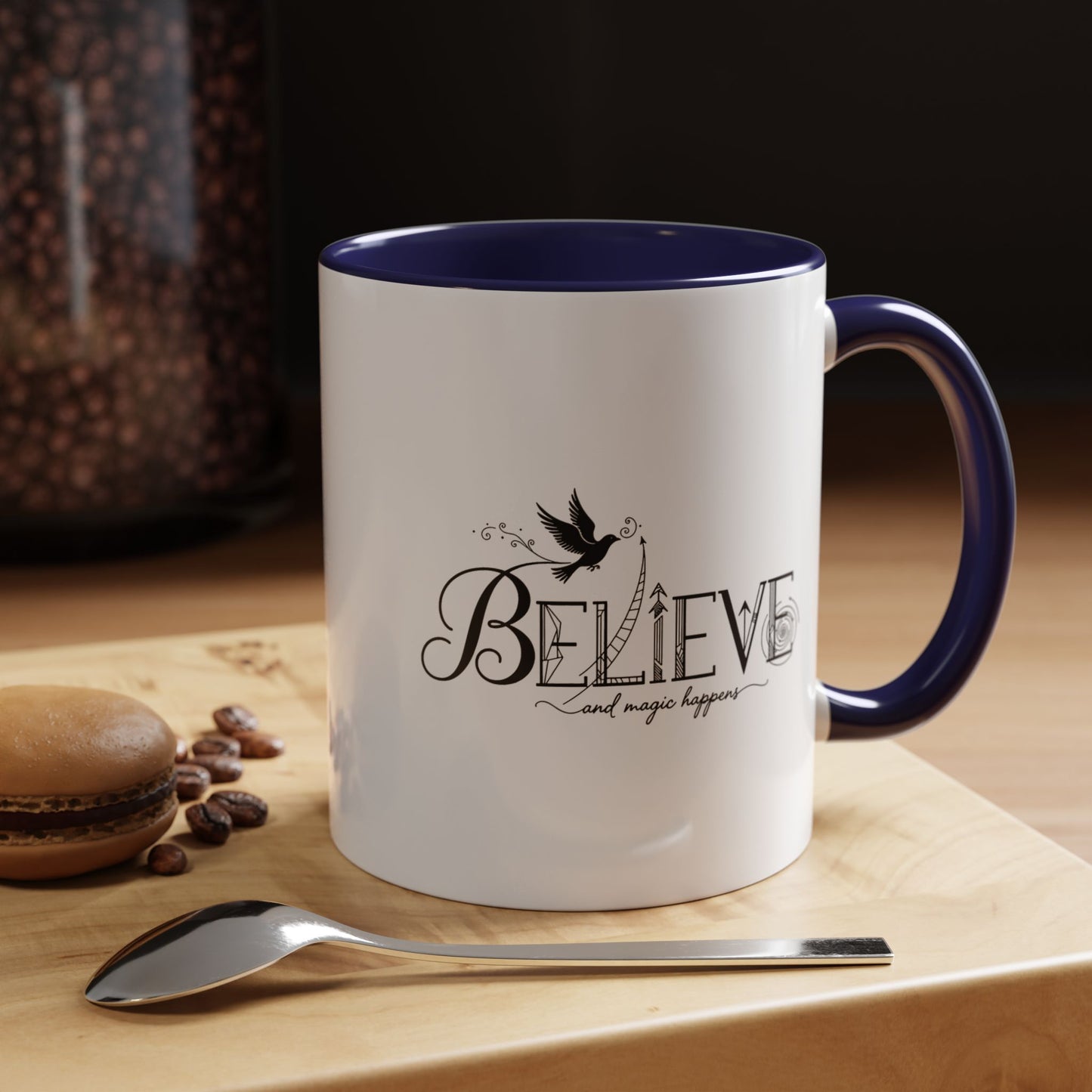 Believe and Magic Happens - Color Accent Mug