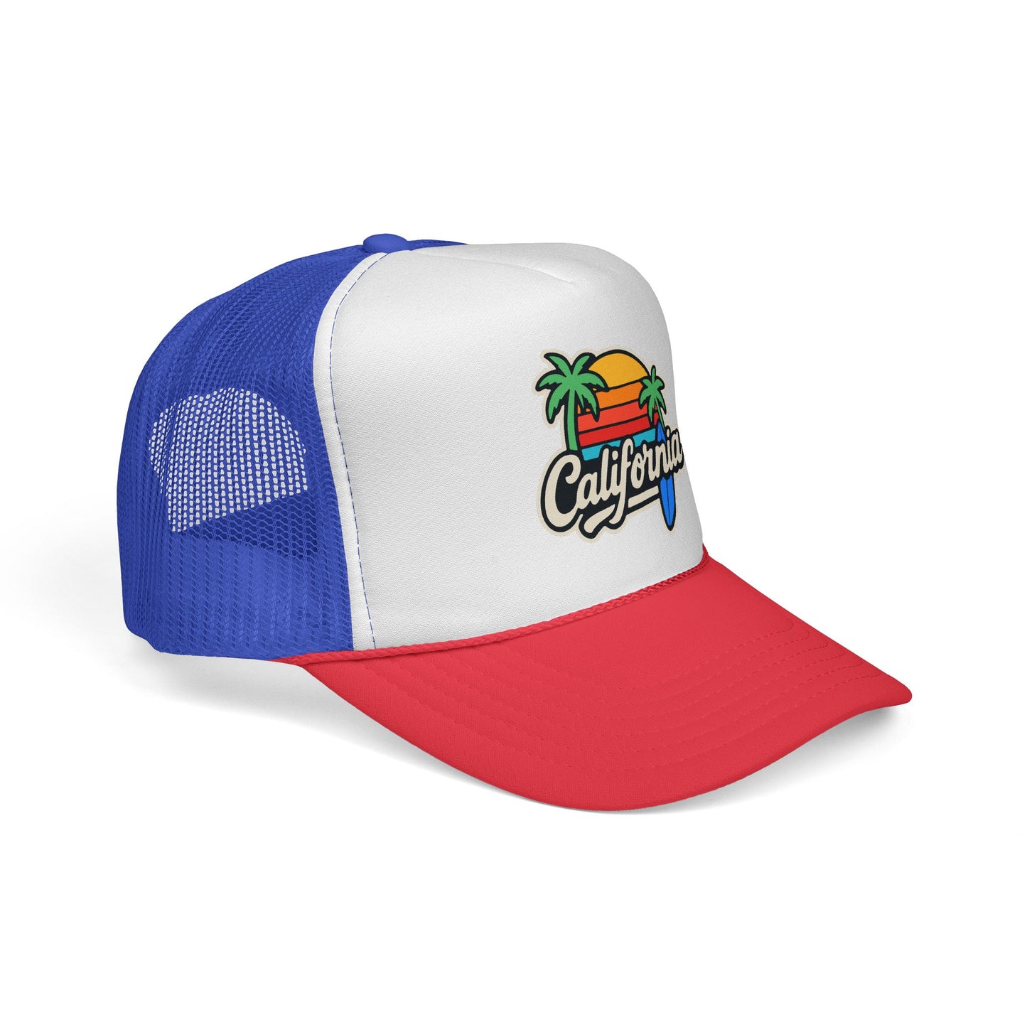 California Sunset Trucker Cap, Summer Hat, Beach Apparel, Gift for Him/Her, Fun Outdoor Accessory