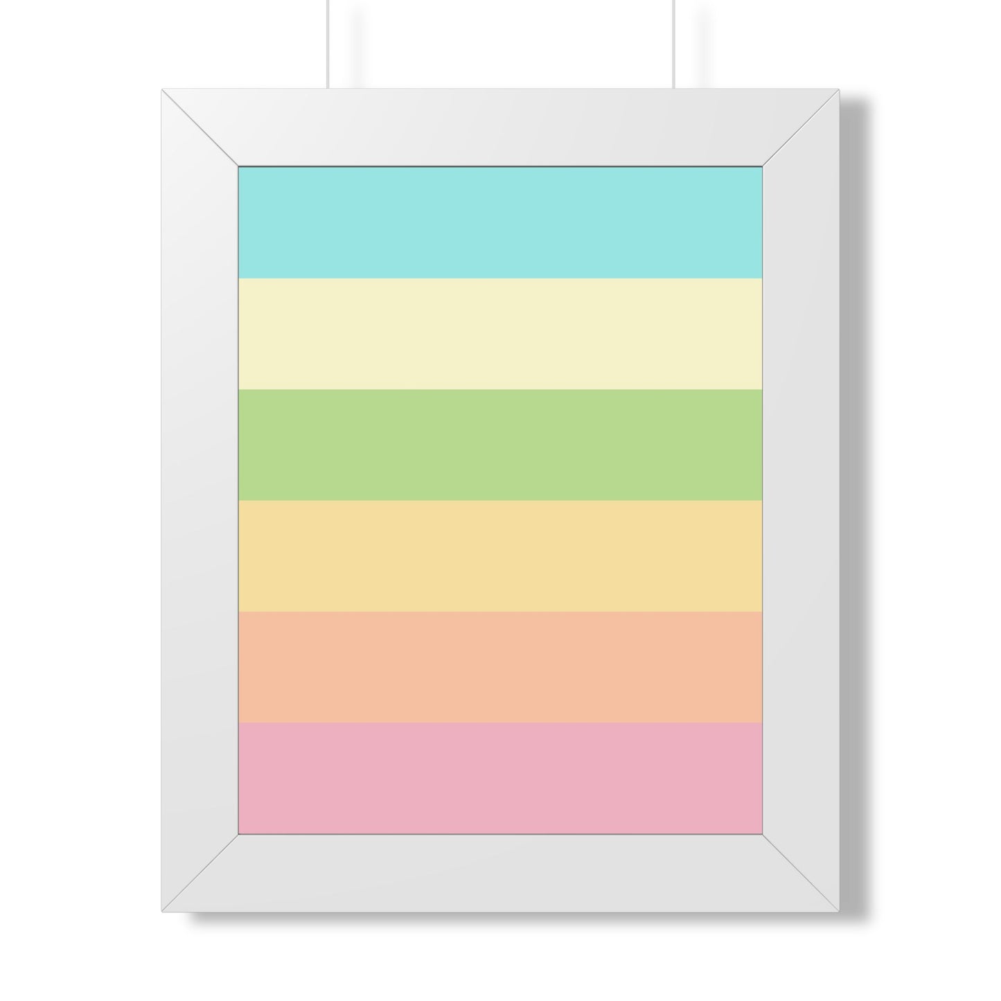 Pastel Stripes - Framed Poster