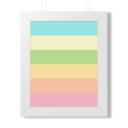 Pastel Stripes - Framed Poster