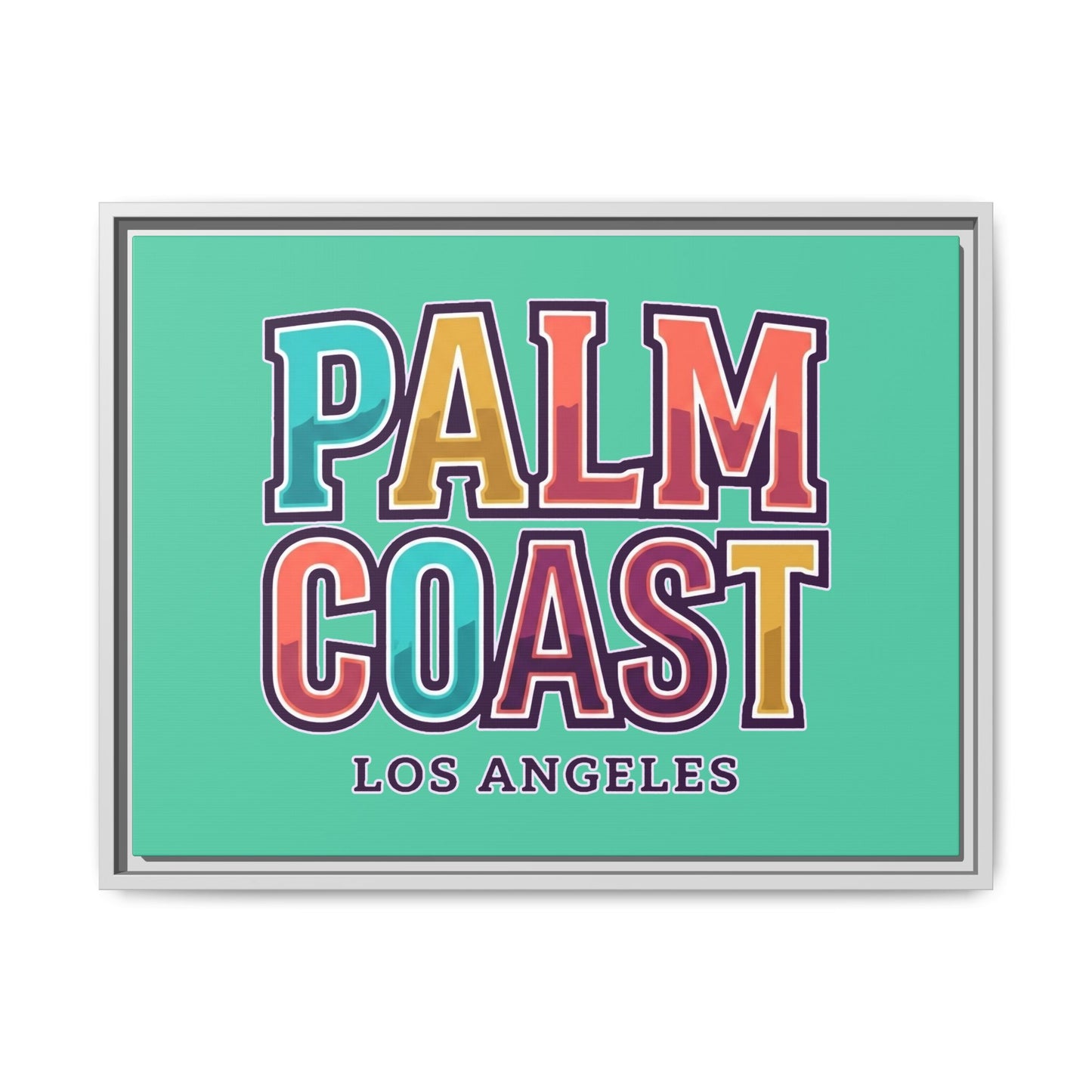 Palm Coast - Los Angeles - Framed Canvas