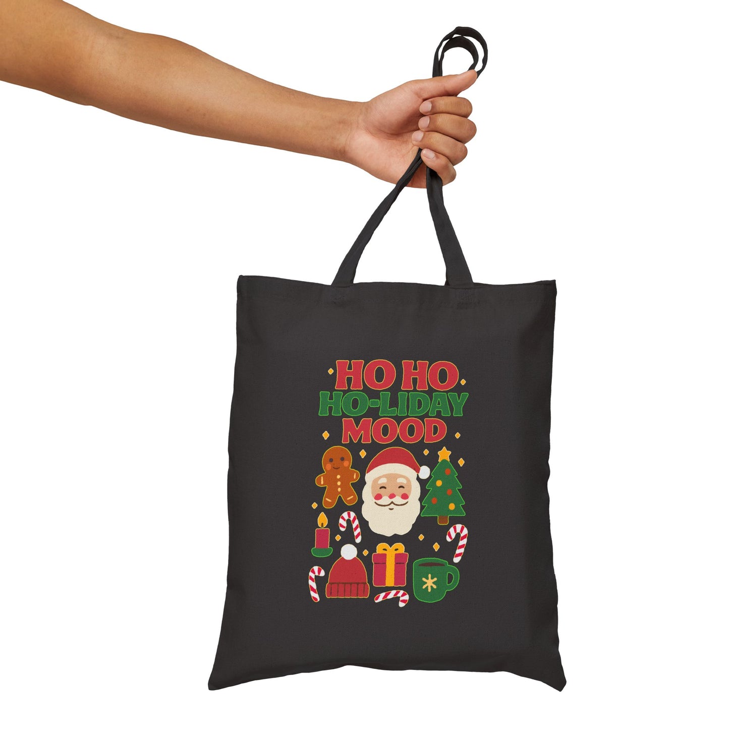 Holiday Tote Bag, Christmas Gift, Eco-Friendly Shopping, Santa Theme, Merry Christmas, Reusable Bag
