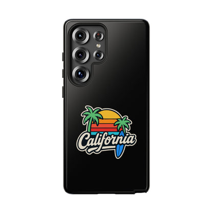 California Sunset Phone Case, Tropical Cell Phone Cover, Beach Lover Gift, Summer Vibes Accessory, Surfing Decor, Personalized Case