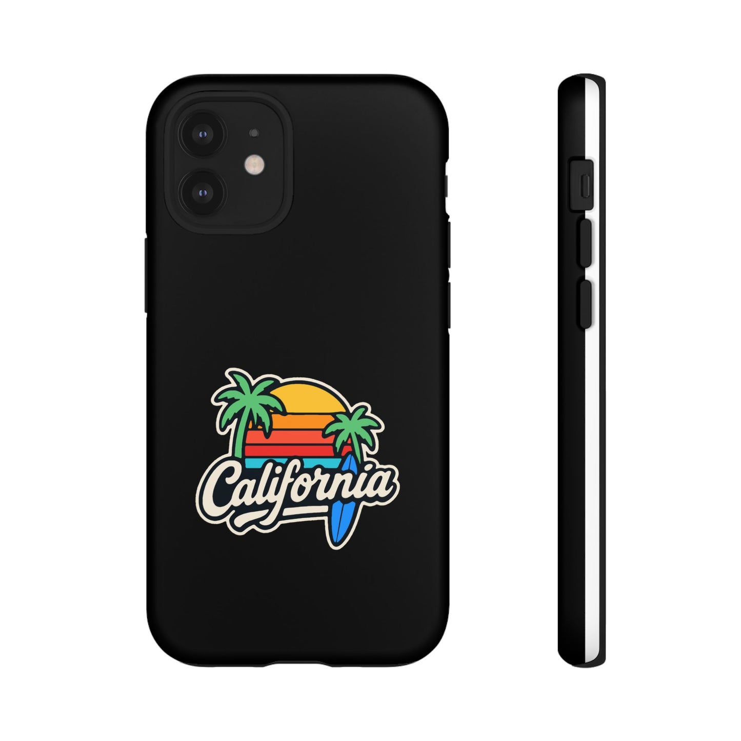 California Sunset Phone Case, Tropical Cell Phone Cover, Beach Lover Gift, Summer Vibes Accessory, Surfing Decor, Personalized Case