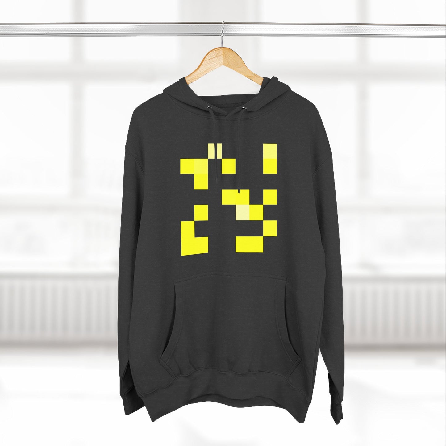 Yellow Pixel Grid - Hoodie