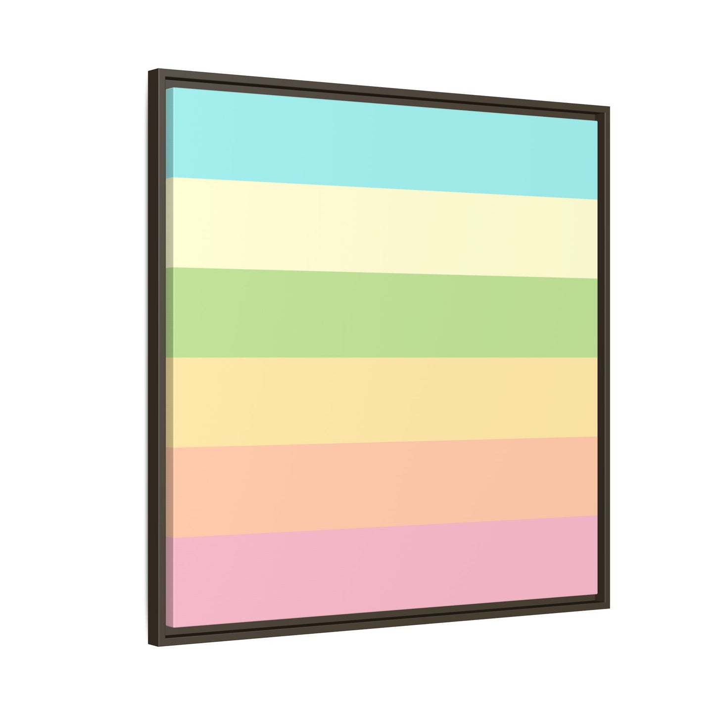 Pastel Stripes - Framed Canvas
