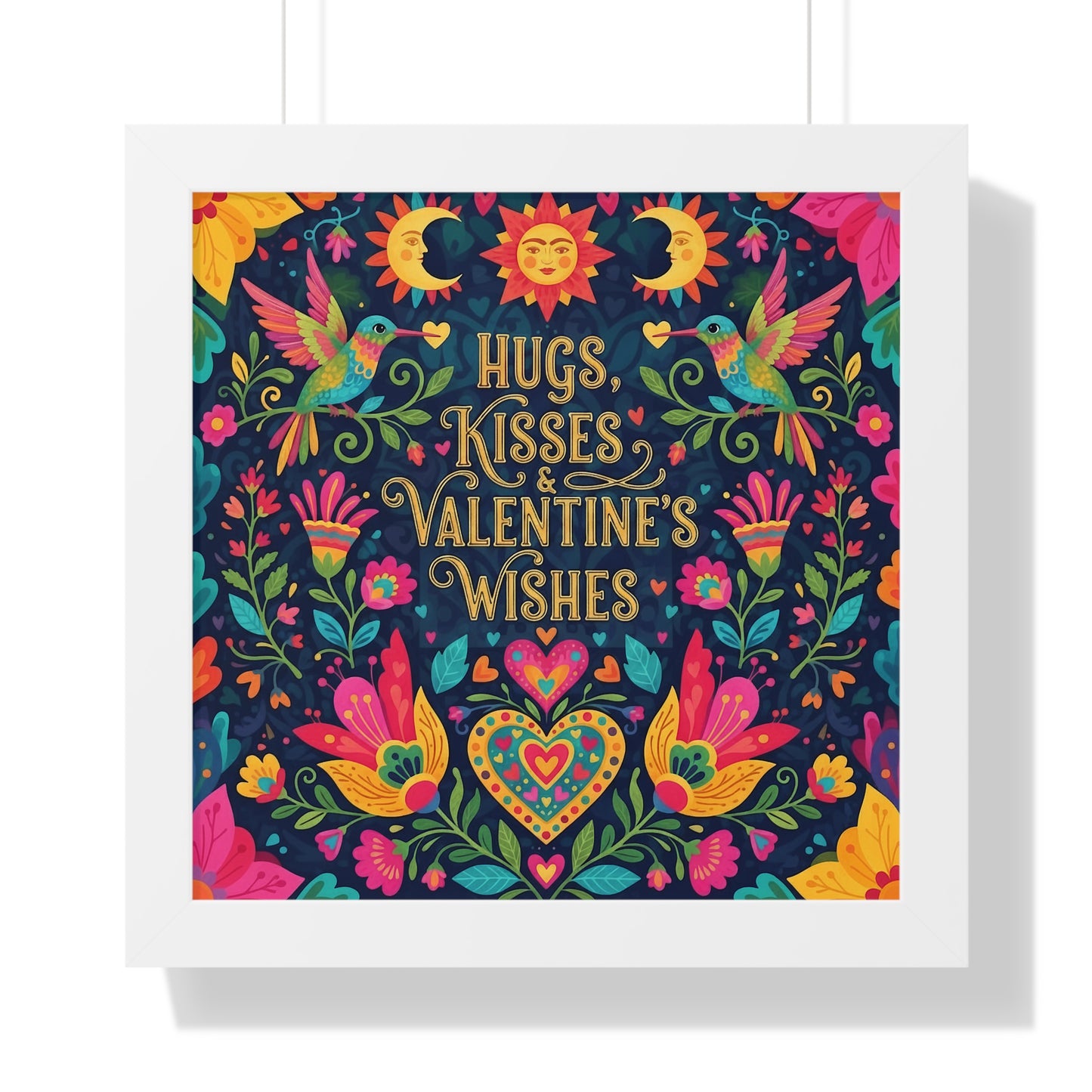 Hugs, Kisses & Valentine's Wishes - Framed Poster