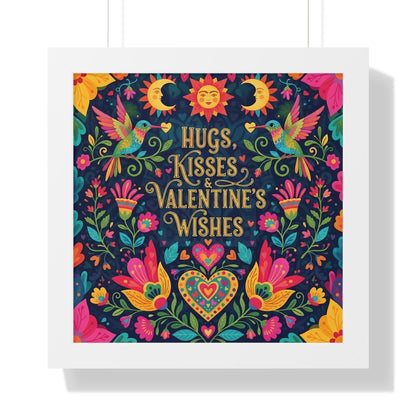 Hugs, Kisses & Valentine's Wishes - Framed Poster