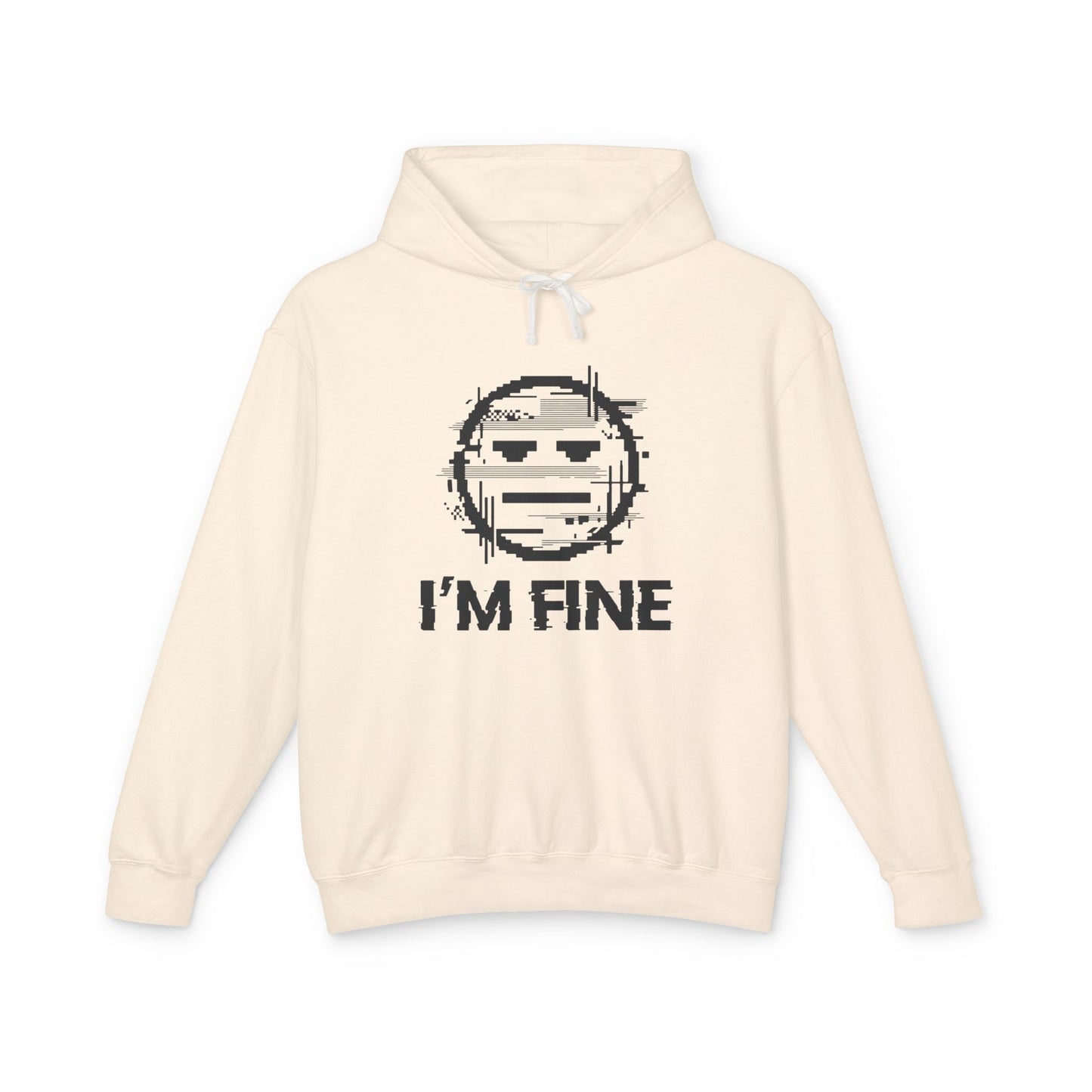 I’m Fine Glitched Smiley - Hoodie