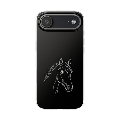 Horse Portrait Sketch - Flexi Phone Case